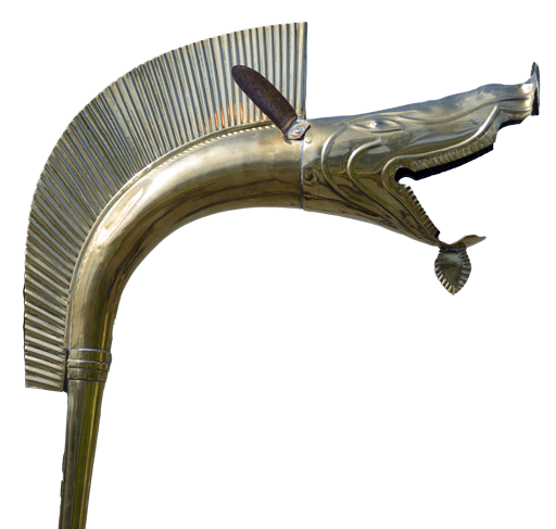 Carnyx à tête de sanglier, emblème de la Charte des Druides